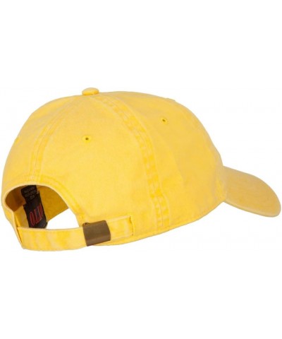 NASA Insignia Embroidered Pigment Dyed Cap Bright Yellow $21.86 Baseball Caps