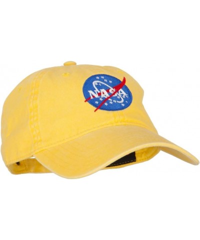 NASA Insignia Embroidered Pigment Dyed Cap Bright Yellow $21.86 Baseball Caps