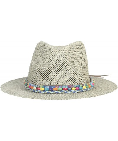 Fashionable Fedoras Hats Wide-Brim Panama Beach Sun Hat Summer Straw Hat Cap for Women Men Costume Accessories 15 $16.34 Fedoras