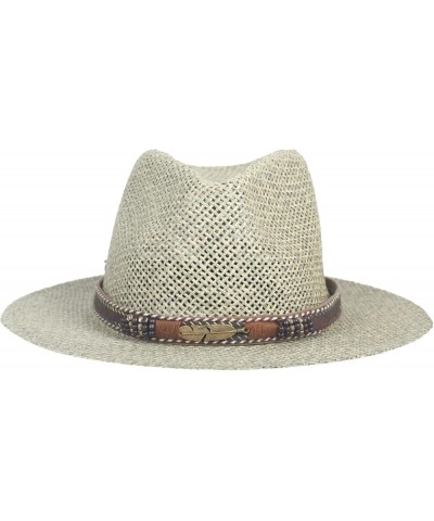 Fashionable Fedoras Hats Wide-Brim Panama Beach Sun Hat Summer Straw Hat Cap for Women Men Costume Accessories 15 $16.34 Fedoras