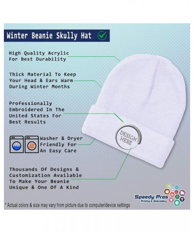 Beanies for Men Super Papa Embroidery Letters Winter Hats for Women Acrylic Skull Cap 1 Size White Design Only $11.21 Skullie...