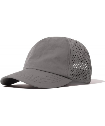 Quick Dry Mesh Baseball Cap Ultra Thin Trucker Fitted Hat Breathable Golf Dad Hat Plain Outdoor Running Hats Grey-wbbc7 $11.5...