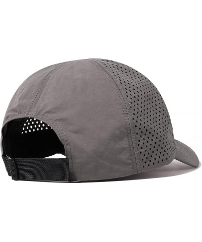 Quick Dry Mesh Baseball Cap Ultra Thin Trucker Fitted Hat Breathable Golf Dad Hat Plain Outdoor Running Hats Grey-wbbc7 $11.5...