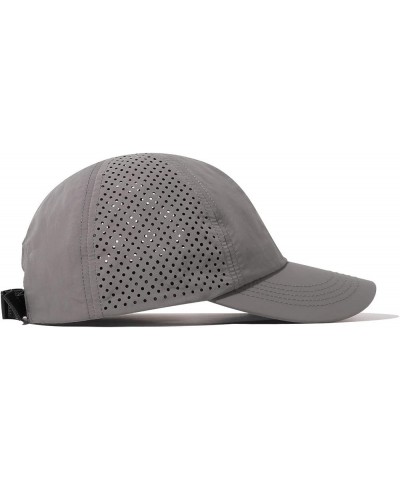 Quick Dry Mesh Baseball Cap Ultra Thin Trucker Fitted Hat Breathable Golf Dad Hat Plain Outdoor Running Hats Grey-wbbc7 $11.5...