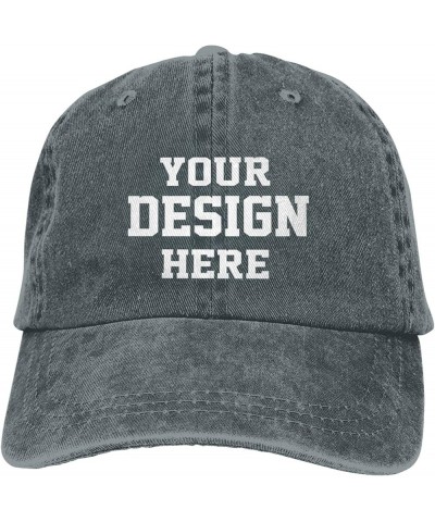 Custom Hat Add Your Text Photo Name Unisex Custom Cowboy Hat Classic Personalized Baseball Cap Sun Hat Deep Heather $8.65 Bas...