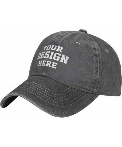 Custom Hat Add Your Text Photo Name Unisex Custom Cowboy Hat Classic Personalized Baseball Cap Sun Hat Deep Heather $8.65 Bas...