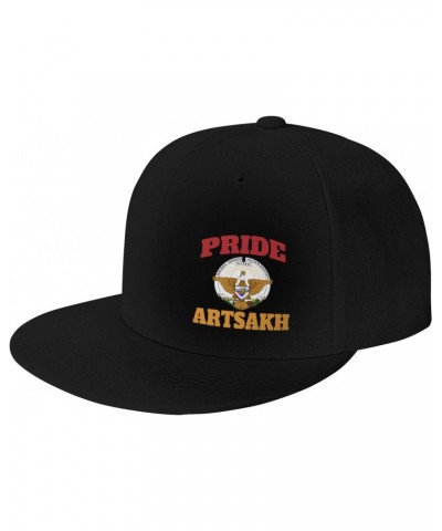 Pride Artsakh Flag Proud Adult Adjustable Outdoor Activities Sports Traveling Trucker Hats Flat Bill Baseball Cap Black $11.9...