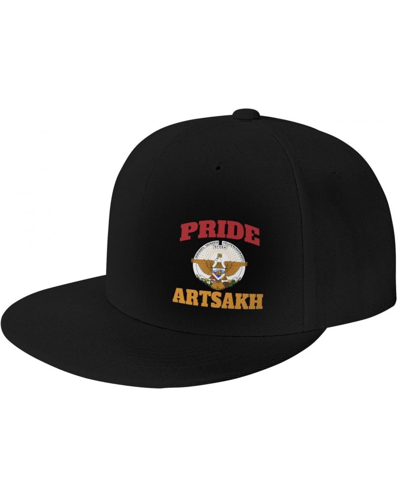 Pride Artsakh Flag Proud Adult Adjustable Outdoor Activities Sports Traveling Trucker Hats Flat Bill Baseball Cap Black $11.9...