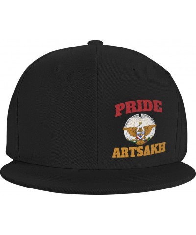 Pride Artsakh Flag Proud Adult Adjustable Outdoor Activities Sports Traveling Trucker Hats Flat Bill Baseball Cap Black $11.9...