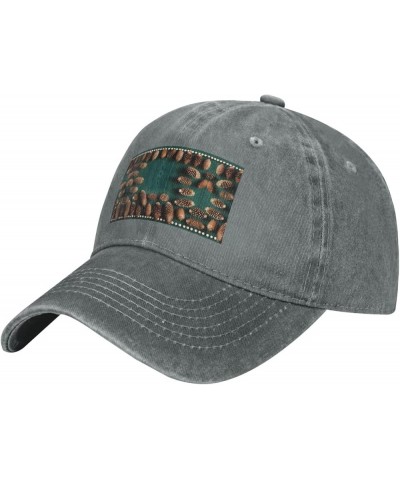 Pine Cone Border Black Printed Unisex Denim Baseball Cap Adjustable Fitted Ball Hat Adult Casual Casquette Gray $9.91 Basebal...