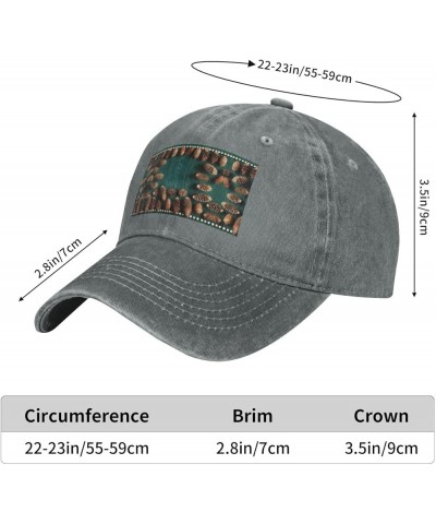 Pine Cone Border Black Printed Unisex Denim Baseball Cap Adjustable Fitted Ball Hat Adult Casual Casquette Gray $9.91 Basebal...