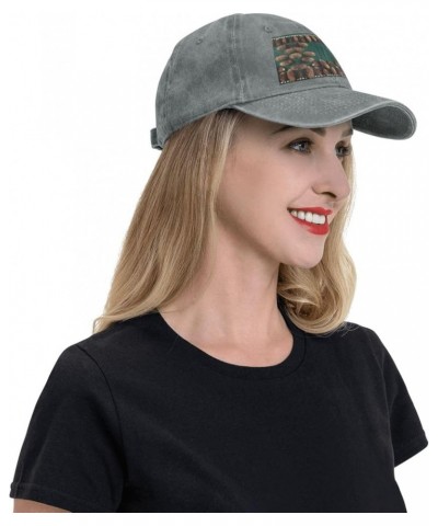 Pine Cone Border Black Printed Unisex Denim Baseball Cap Adjustable Fitted Ball Hat Adult Casual Casquette Gray $9.91 Basebal...