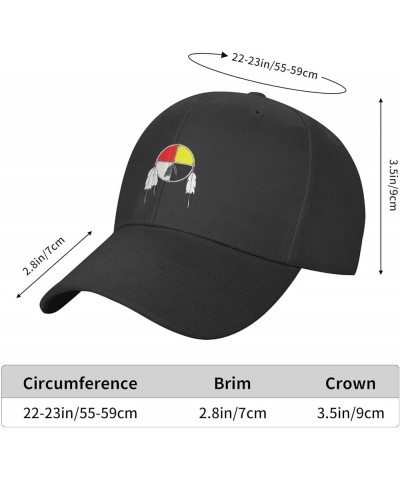 Native American Art Medicine Wheel Baseball Cap Golf Dad Hat Adjustable Low Profile Sports Cap Black $14.33 Baseball Caps