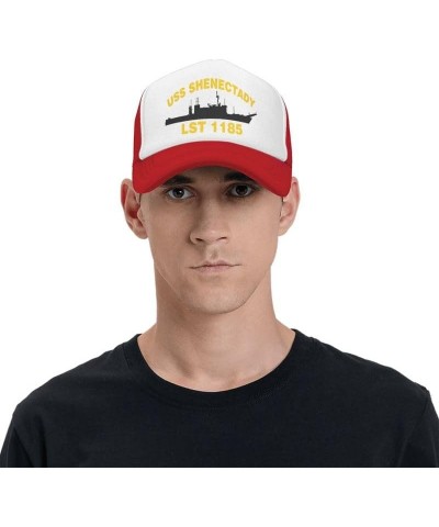 USS SHENECTADY LST 1185 Flag-Trucker Hats Denim Hats Cowboy Knit hat Baseball Caps Fisherman's hat Red $12.43 Baseball Caps