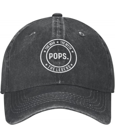 Funny Hat Pops The Man The Myth The Legend Hat Men Baseball Caps Cute Hats Black $12.74 Baseball Caps