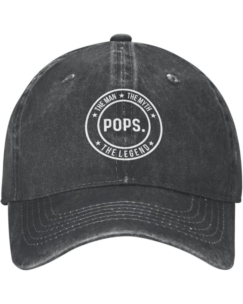 Funny Hat Pops The Man The Myth The Legend Hat Men Baseball Caps Cute Hats Black $12.74 Baseball Caps