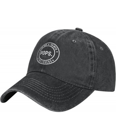 Funny Hat Pops The Man The Myth The Legend Hat Men Baseball Caps Cute Hats Black $12.74 Baseball Caps