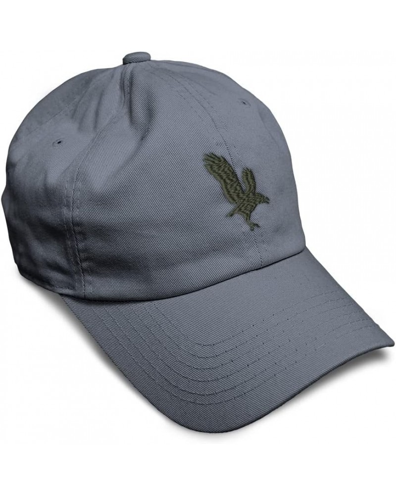 Soft Baseball Cap Crow Embroidery Wild Animals Crow Twill Cotton Barn Dad Hats for Men & Women Dark Grey Design Only $17.10 B...