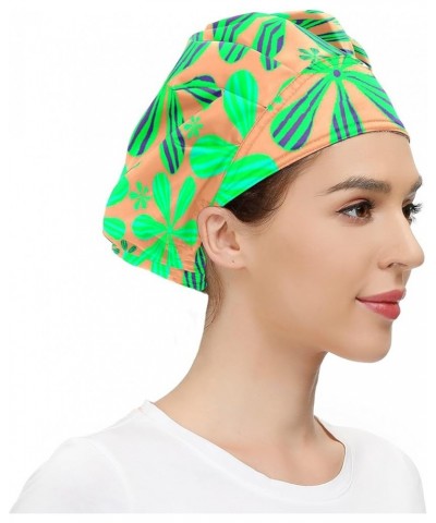 Adjustable Working Caps, Elastic Bandage Tie Back Hats, Cover Hair Bouffant Hats with Sweatband 99 Flower Leaves (360) $9.99 ...