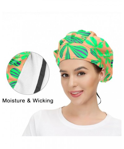 Adjustable Working Caps, Elastic Bandage Tie Back Hats, Cover Hair Bouffant Hats with Sweatband 99 Flower Leaves (360) $9.99 ...