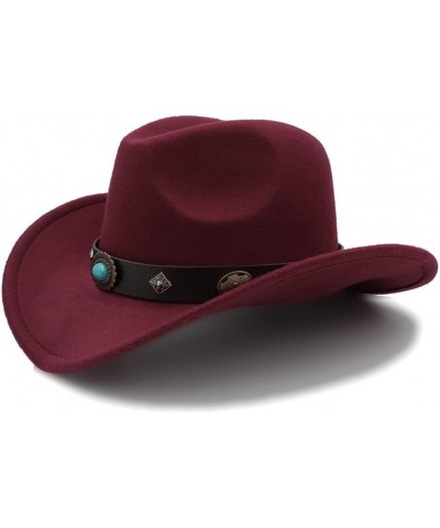 Cowboy Hat 2020 Fashion Elegant New Men Women Western Cowboy Hat Outdoor Big Brim Hat Solid Jazz Hat Dropshipping (Color : Co...