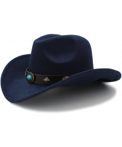 Cowboy Hat 2020 Fashion Elegant New Men Women Western Cowboy Hat Outdoor Big Brim Hat Solid Jazz Hat Dropshipping (Color : Co...