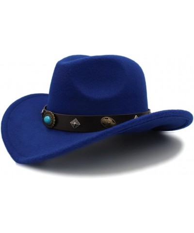 Cowboy Hat 2020 Fashion Elegant New Men Women Western Cowboy Hat Outdoor Big Brim Hat Solid Jazz Hat Dropshipping (Color : Co...