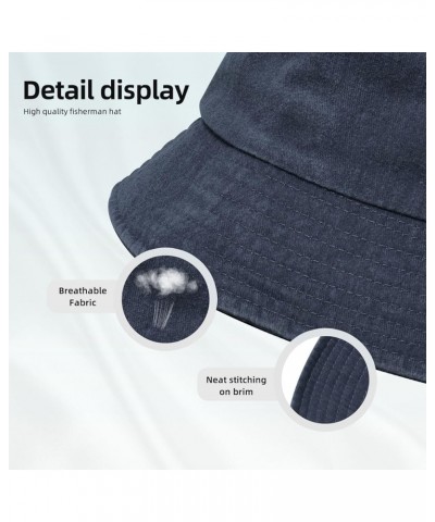 Puppy Lying on Bed Bucket Hat for Women Men Summer Travel Sun Hat Outdoor Cap Funny Bucket Hats Navy Blue $14.48 Bucket Hats