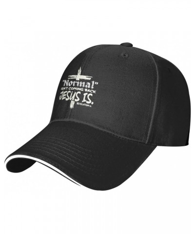 Normal Isn't Coming Back Jesus is Comfortable Sandwich Bill Cap Perfect for Leisure $14.10 Baseball Caps