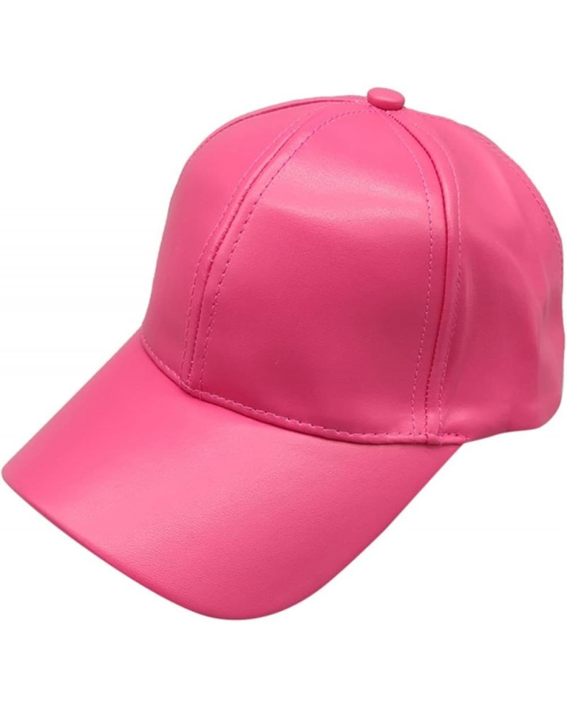 Trendy Baseball Cap Male Female Baseball Cap Soild Men Women Baseball Cap Unisex Hat Hot Pink $8.62 Baseball Caps