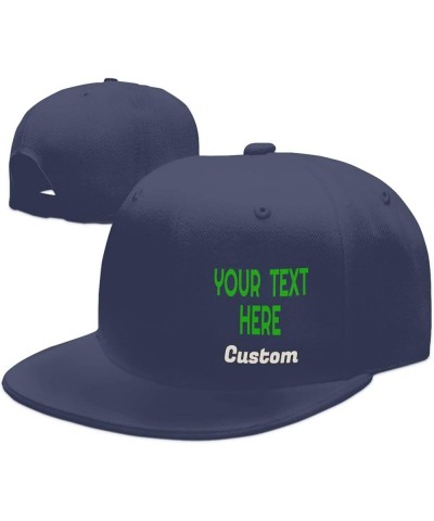 Custom Hats,Custom Text Caps Your Design Here,Add Your Own Text and Design,Classic Mens Womens Personalized Baseball Hat Navy...