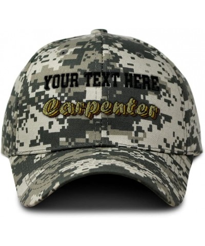 Camo Baseball Cap Carpenter Cotton Hunting Dad Hats for Men & Women Pixel Camo Personalized Text Here $18.55 Baseball Caps