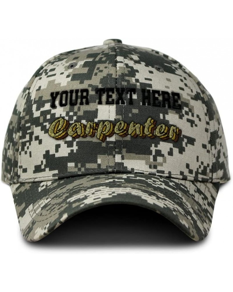 Camo Baseball Cap Carpenter Cotton Hunting Dad Hats for Men & Women Pixel Camo Personalized Text Here $18.55 Baseball Caps