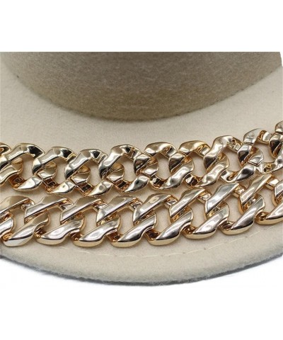 Women Men Spring Winter Fedora Hat Square Chain Unisex Jazz Hat 13 59-61cm $20.28 Fedoras