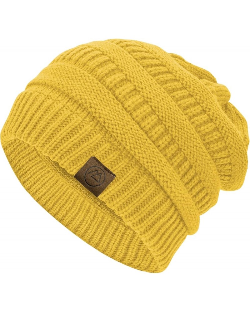 Beanies Women Warm Winter Beanie for Women Thick Soft Hat Knit Hats for Women Slouchy Cap Winter Hat for Women 1 Ginger Yello...