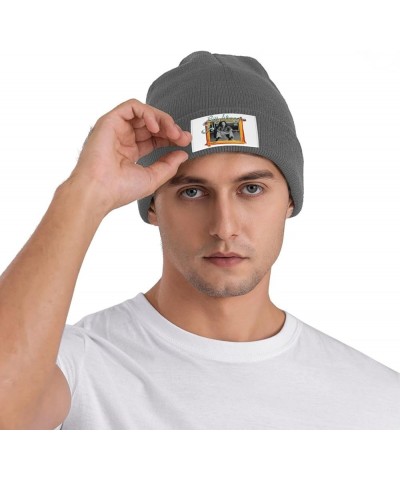 Billy Music Strings Knit Hat Super Warm Knit Cap Fashion Plain Cuffed Cap Black Deep Heather $11.62 Skullies & Beanies