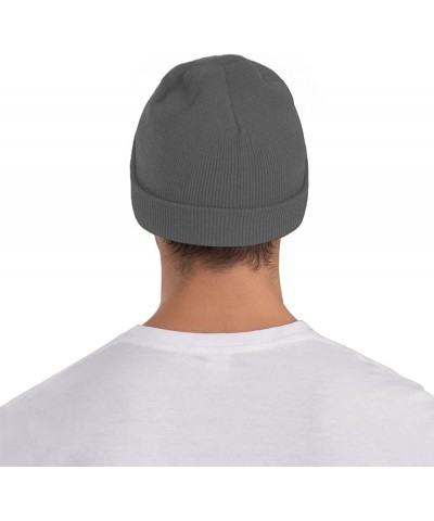 Billy Music Strings Knit Hat Super Warm Knit Cap Fashion Plain Cuffed Cap Black Deep Heather $11.62 Skullies & Beanies