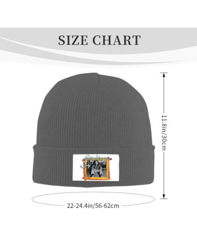 Billy Music Strings Knit Hat Super Warm Knit Cap Fashion Plain Cuffed Cap Black Deep Heather $11.62 Skullies & Beanies