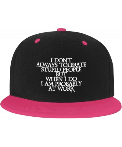 Men Women Baseball Caps I Don't Always Tolerate Stupid People But When I Do I Am Probably at Work Dad Hat,White Pink $10.46 B...