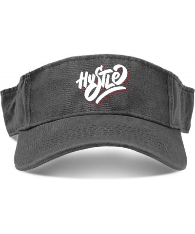 Men's Hustle Hat Sun Visor for Teens Visor with Designs Sun Visor Allblack $10.45 Visors