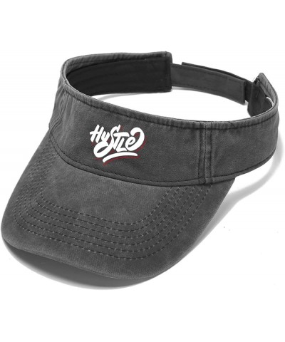 Men's Hustle Hat Sun Visor for Teens Visor with Designs Sun Visor Allblack $10.45 Visors