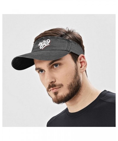 Men's Hustle Hat Sun Visor for Teens Visor with Designs Sun Visor Allblack $10.45 Visors