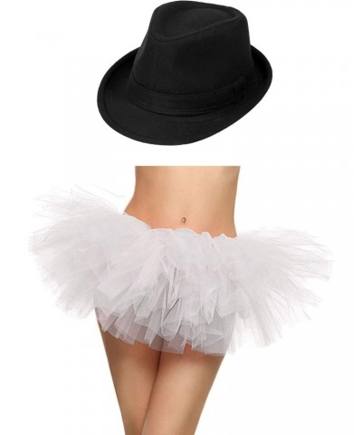 Classic Manhattan Fedora Hat and 5 Layered Tutus for Women $21.83 Fedoras