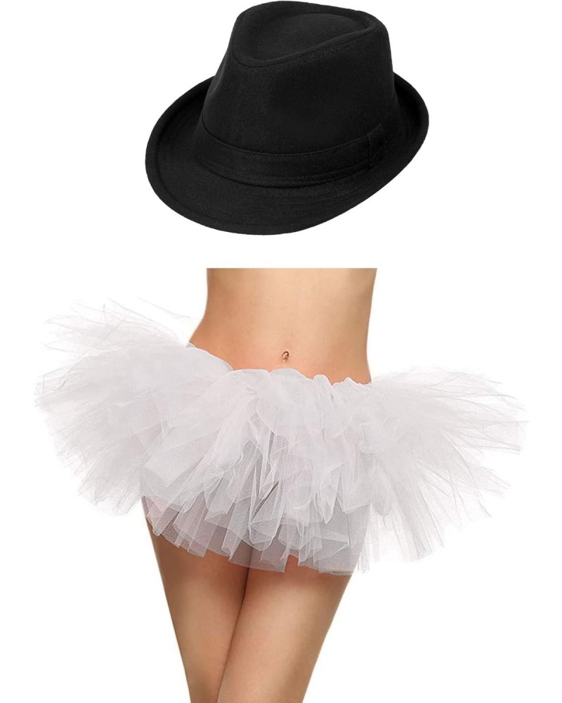 Classic Manhattan Fedora Hat and 5 Layered Tutus for Women $21.83 Fedoras