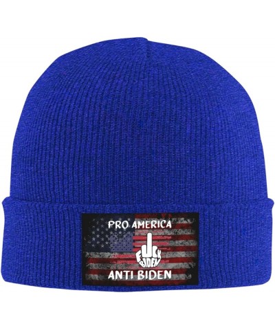 Pro America Anti Biden Cozy Knitted Hat for Winter - Warm Comfort Black Blue $15.39 Skullies & Beanies