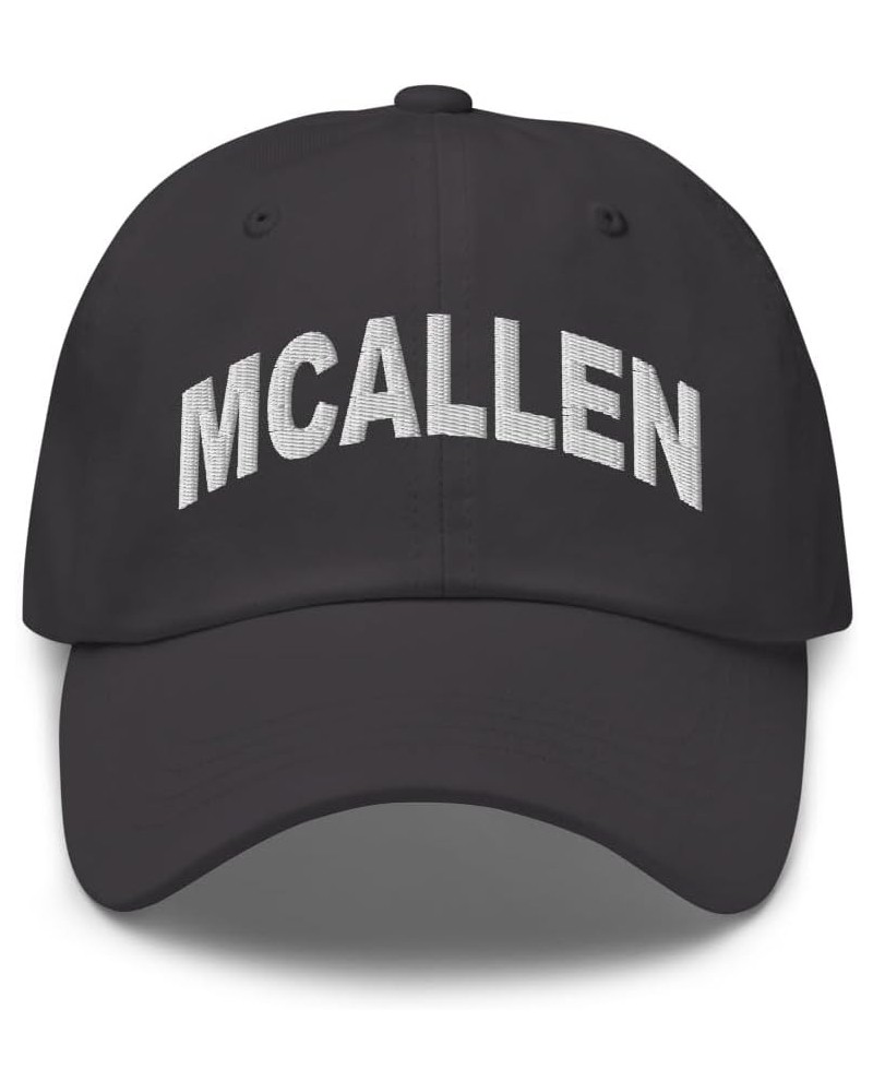 McAllen Texas Hat McAllen TX Cap Embroidered Adjustable Dad Hat Unisex Dark Grey $18.80 Baseball Caps