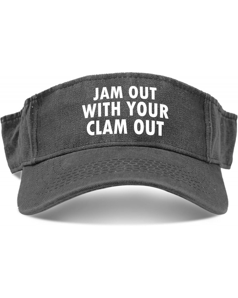 Jam Out with Your Clam Out Caps Sun Visor Hats for Teens Running Caps Funny Sun Cap Allblack $10.78 Visors