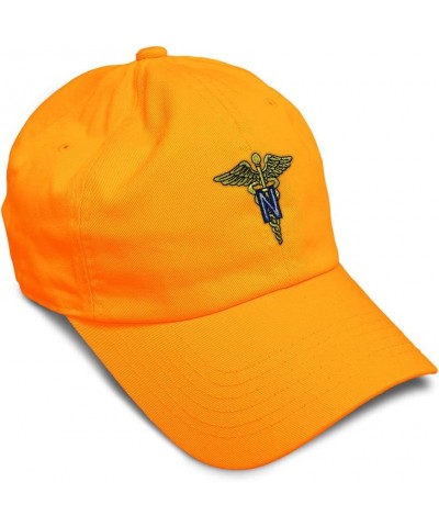 Soft Baseball Cap Army Nurse Corps Officer Embroidery Insignias Twill Cotton Dad Hats for Men & Women Orange Design Only $17....