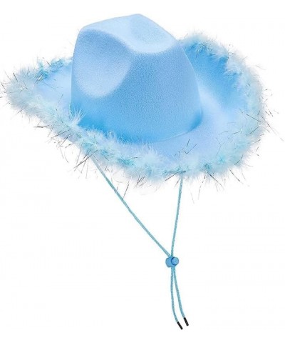 Western Cowboy Hat Blue Wraparound Hat Blue Cowboy Hat Beach Hat with String Blue $8.20 Cowboy Hats