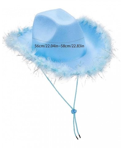 Western Cowboy Hat Blue Wraparound Hat Blue Cowboy Hat Beach Hat with String Blue $8.20 Cowboy Hats